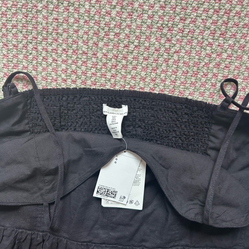 H&M Black Midi Spaghetti-Strap Dress - Picture 9 of 12